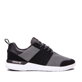 Tenis Supra SCISSOR Hombre Negras/Blancas/Blancas (MX-24387)